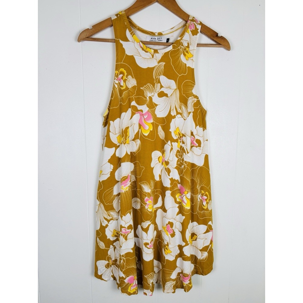 Ava Sky Honolulu, Hawaii Fighting Eel Tropical Bloom Aloha Sz Small Yellow White